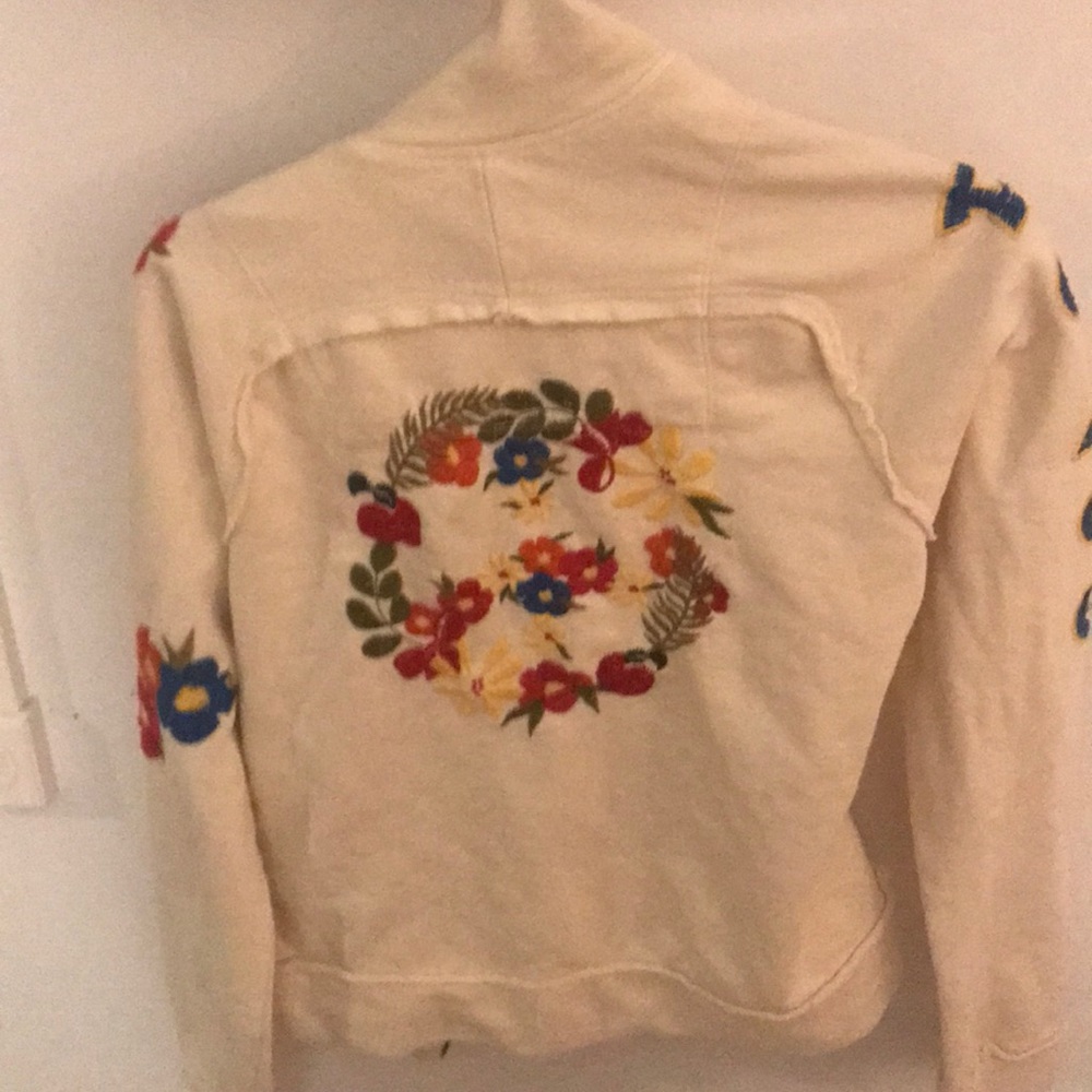 Cream JW Los Angeles zip up
